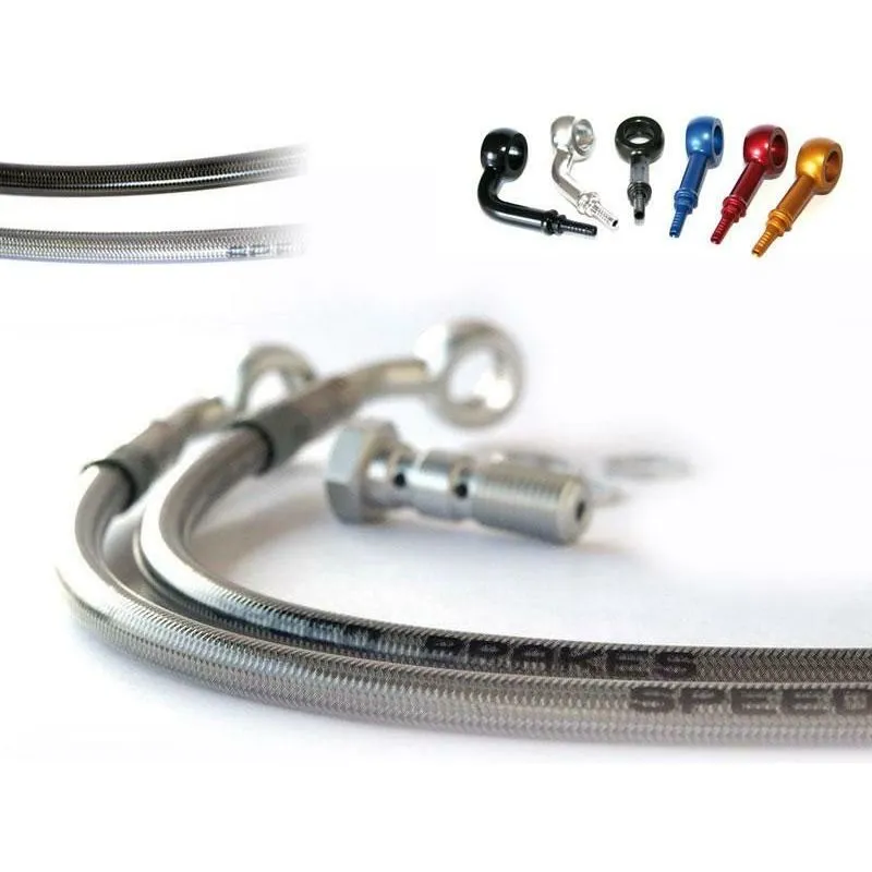 Durite de frein arrière d'aviation SPEEDBRAKES Triumph SPEED TRIPLE 900 carbone/raccord bleu
